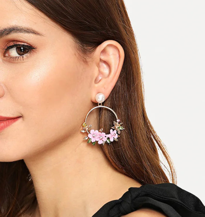 Crystal Petal Earrings