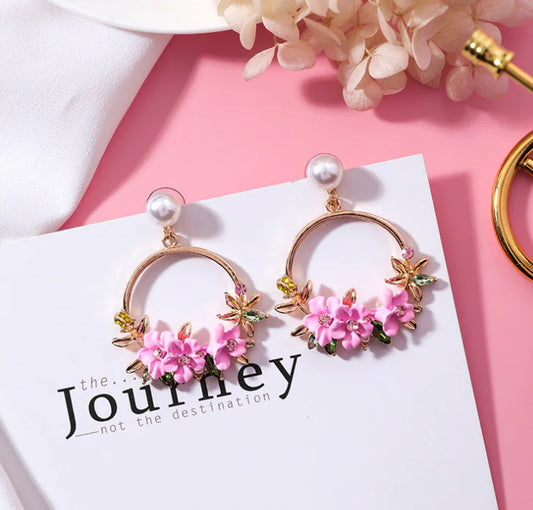 Crystal Petal Earrings