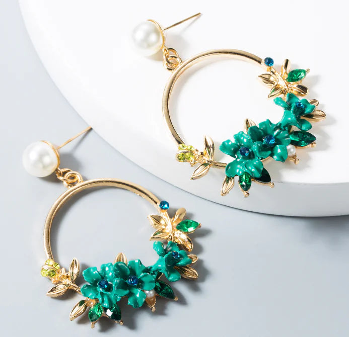 Crystal Petal Earrings