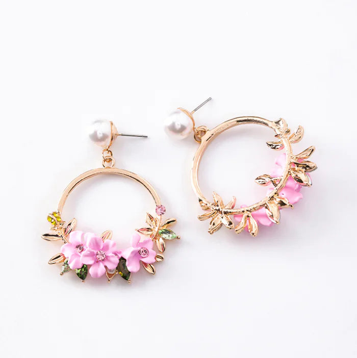 Crystal Petal Earrings