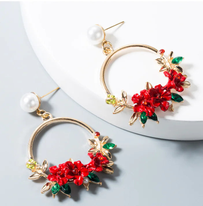 Crystal Petal Earrings